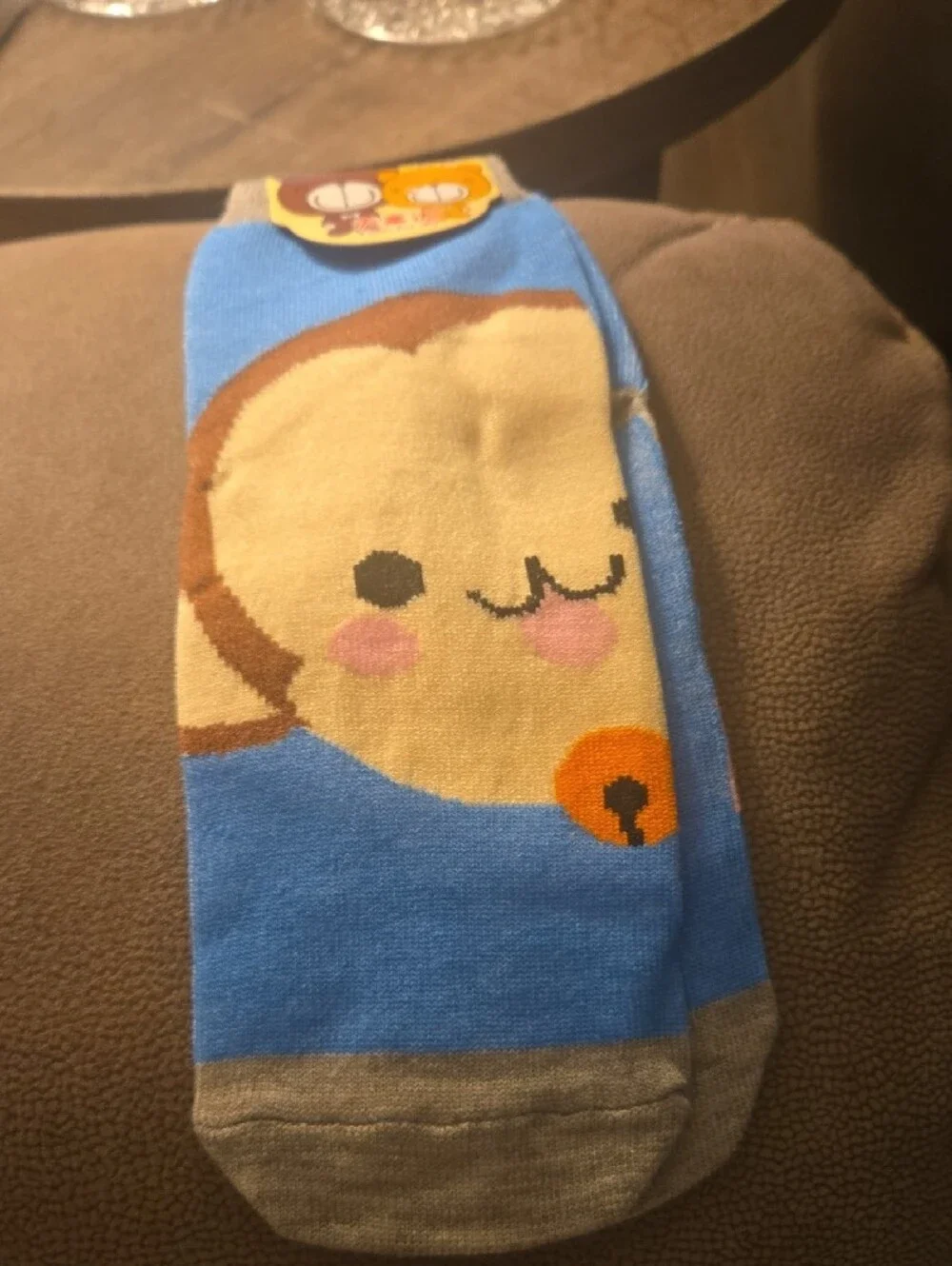 10 Pairs Of Kids Cute Monkey Crew Socks - Blue
